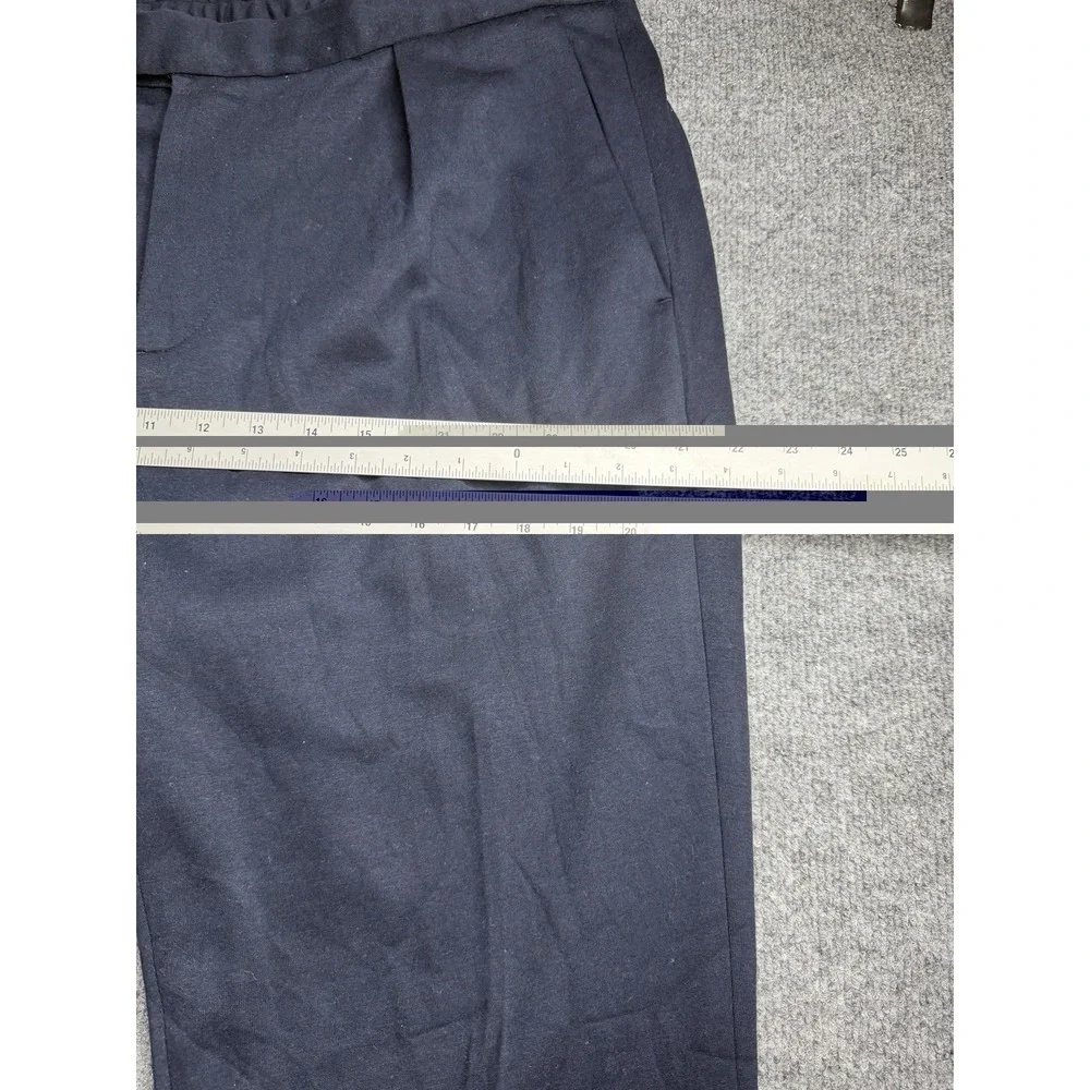 Polo Ralph Lauren Pleated Double Knit Trousers Mens 38x34 Blue Drawstring Pants